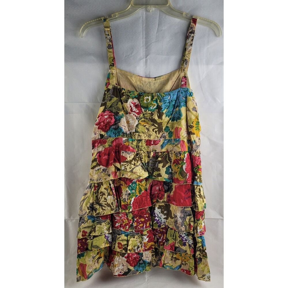 Argee Sz L Sleeveless Floral Tiered Mini Dress - Picture 2 of 5